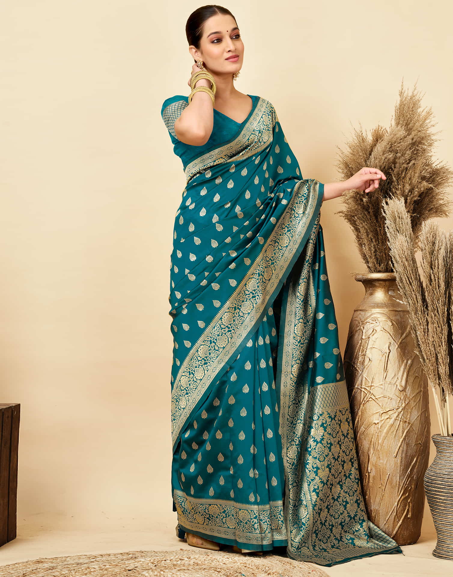 Rama Silk Woven Banarasi Saree