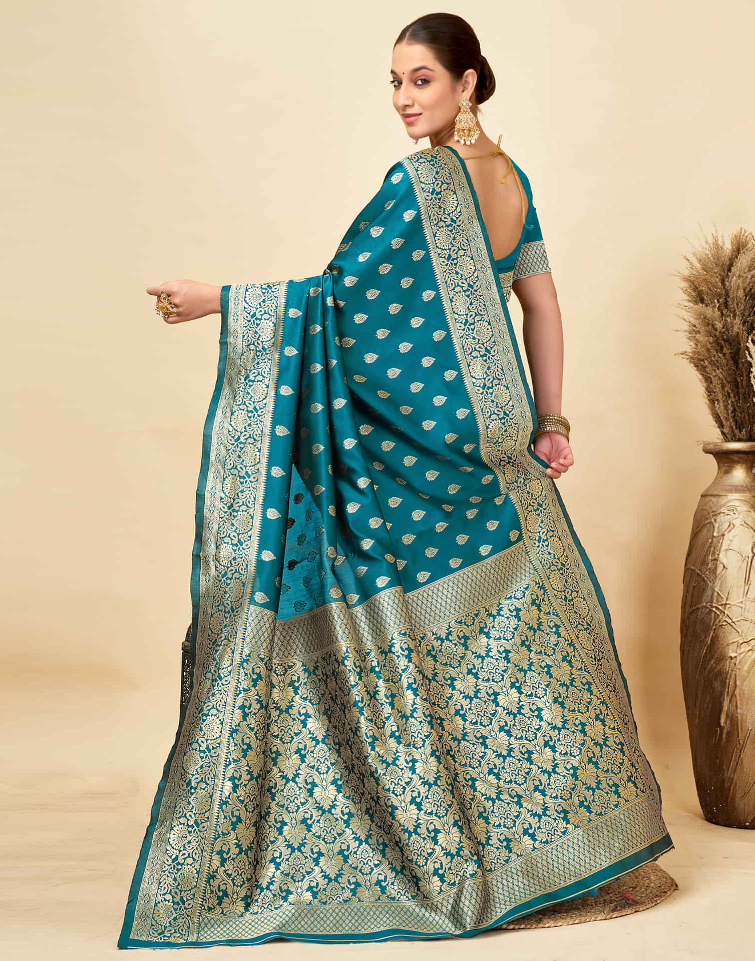 Rama Silk Woven Banarasi Saree