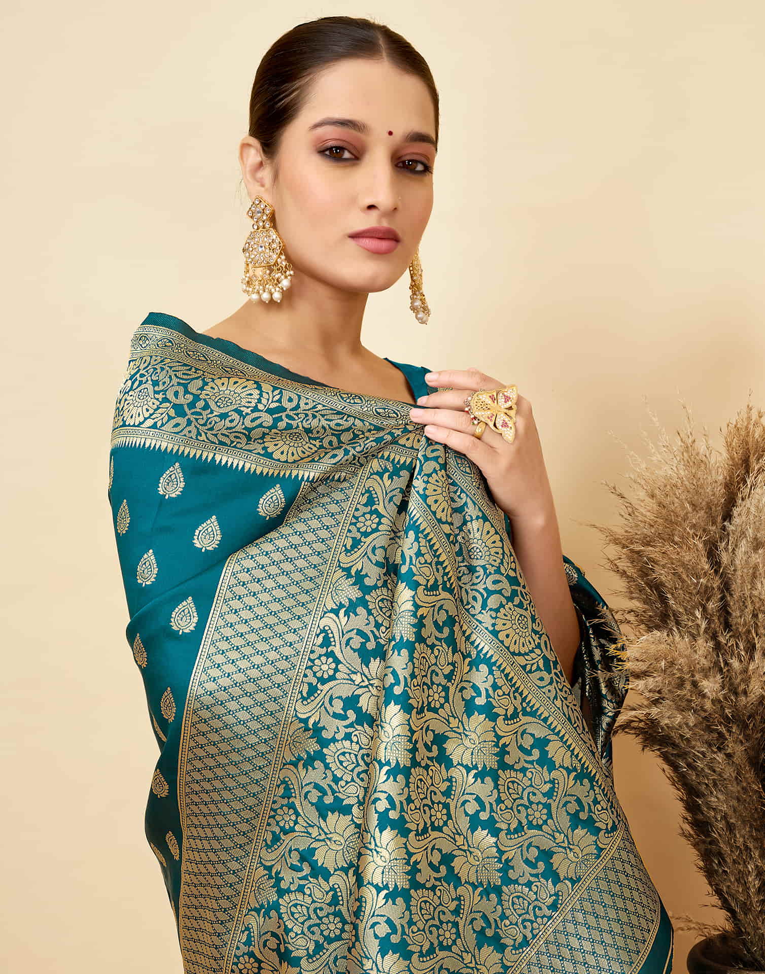 Rama Silk Woven Banarasi Saree