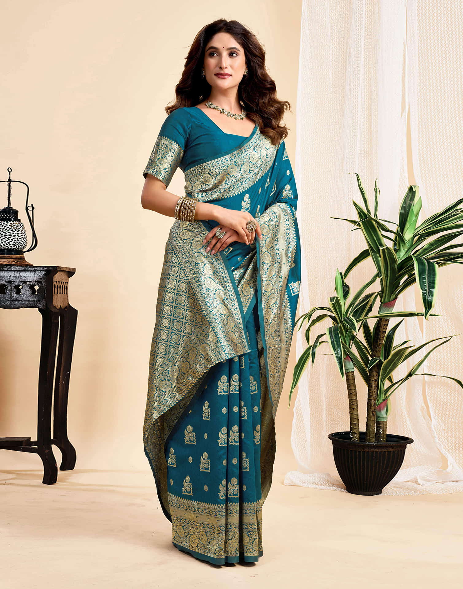Rama Silk Woven Banarasi Saree