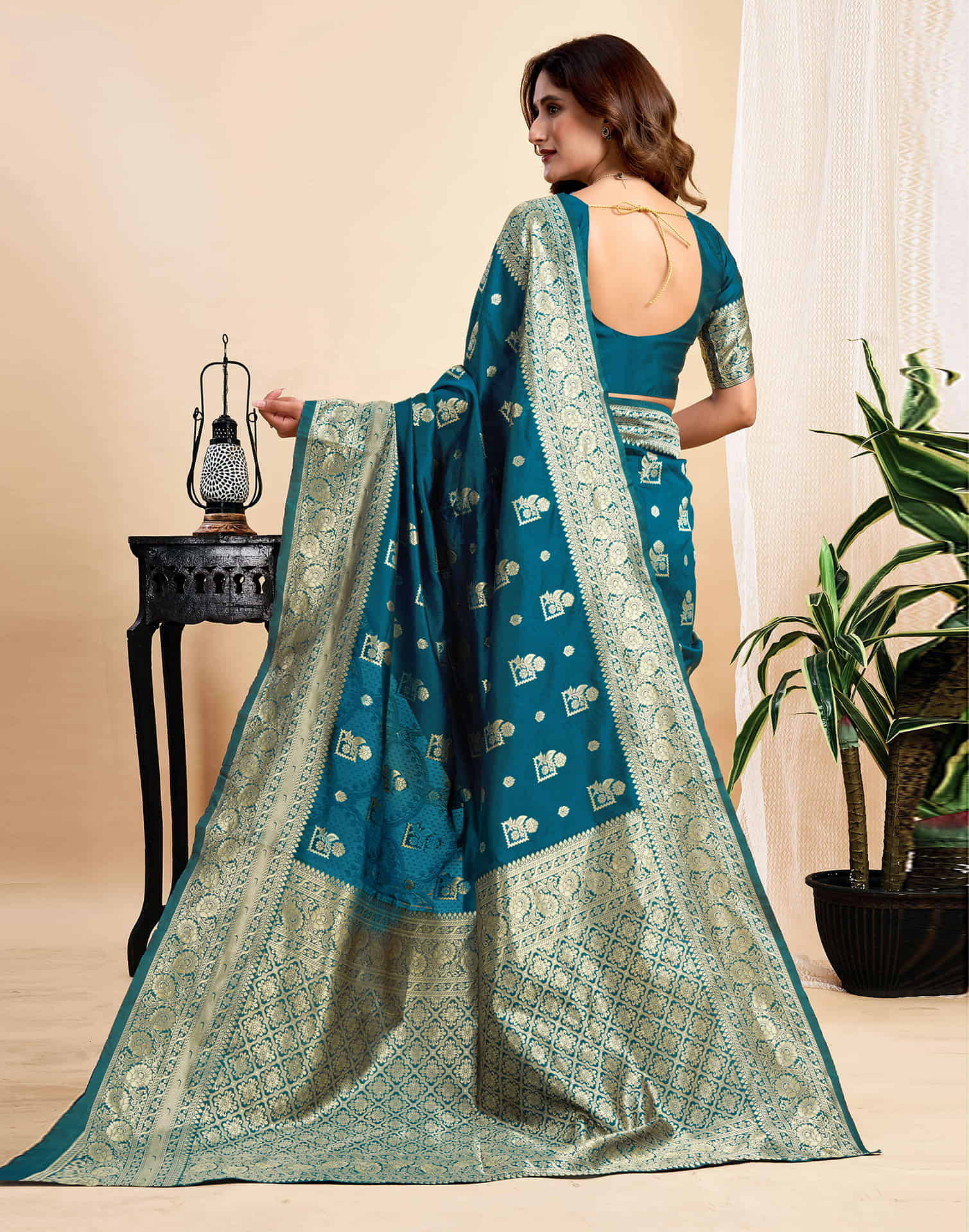 Rama Silk Woven Banarasi Saree