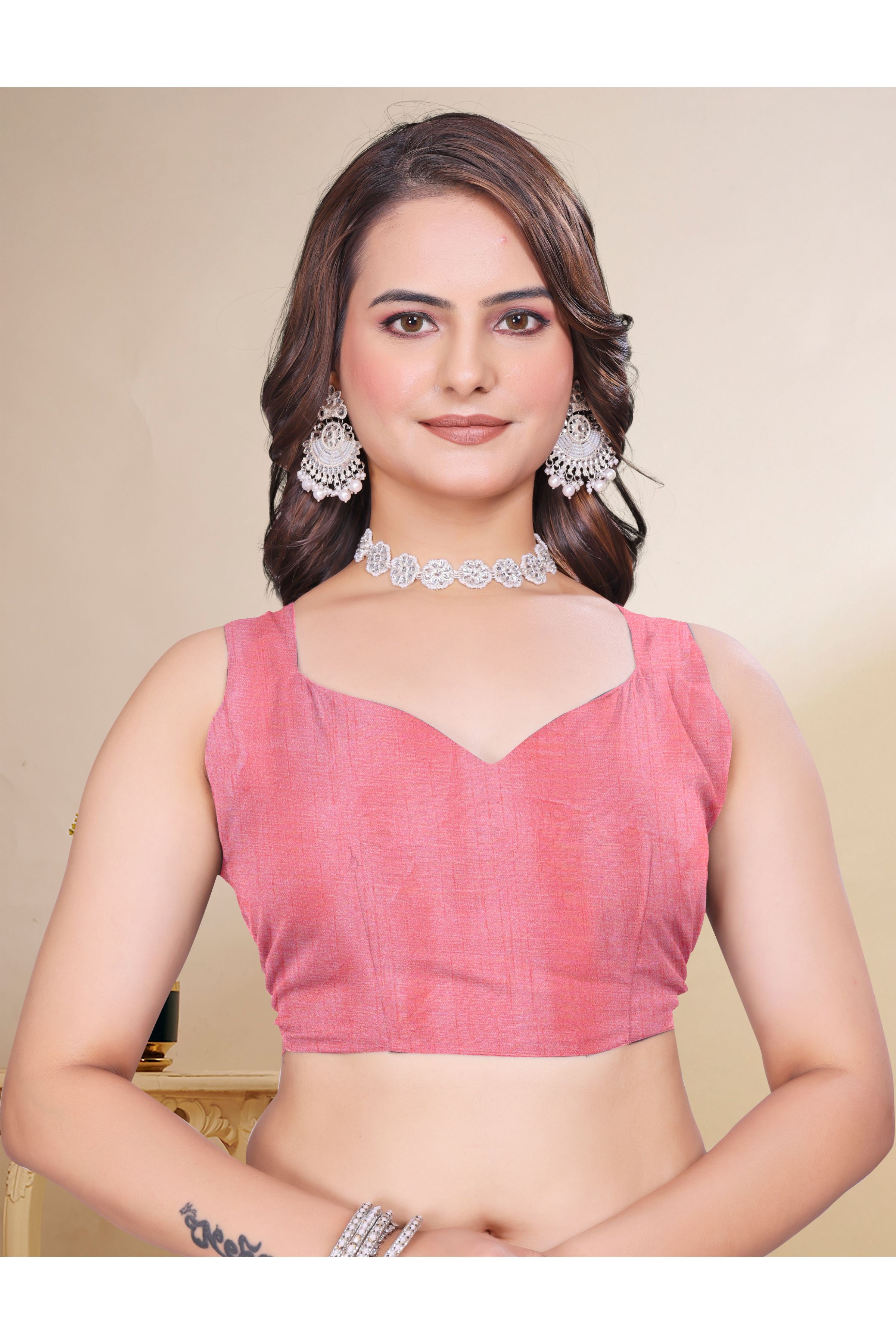 Rose Pink Diamond Work Georgette Designer Saree
