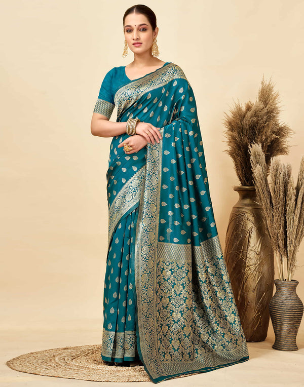 Rama Silk Woven Banarasi Saree