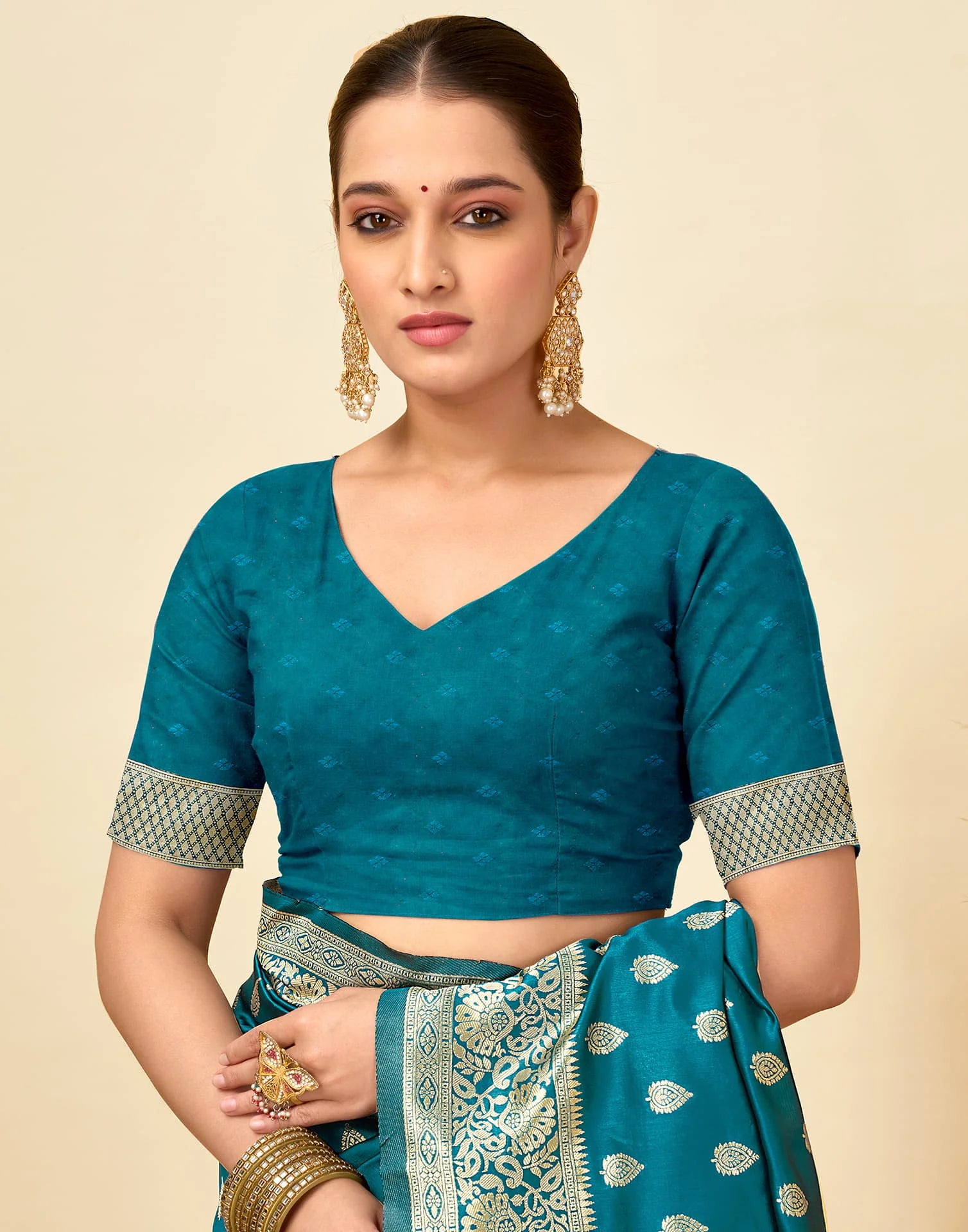 Rama Silk Woven Banarasi Saree