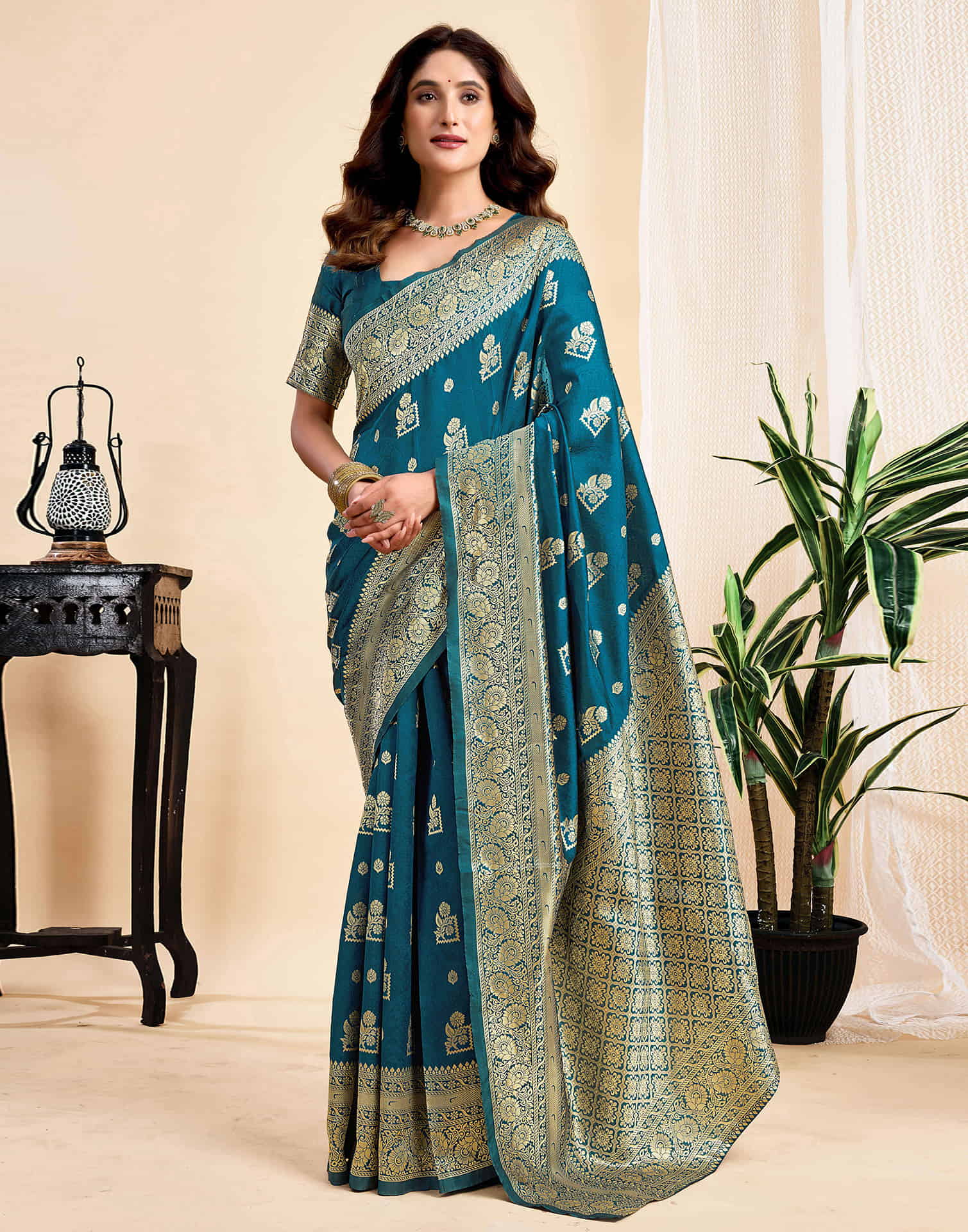 Rama Silk Woven Banarasi Saree