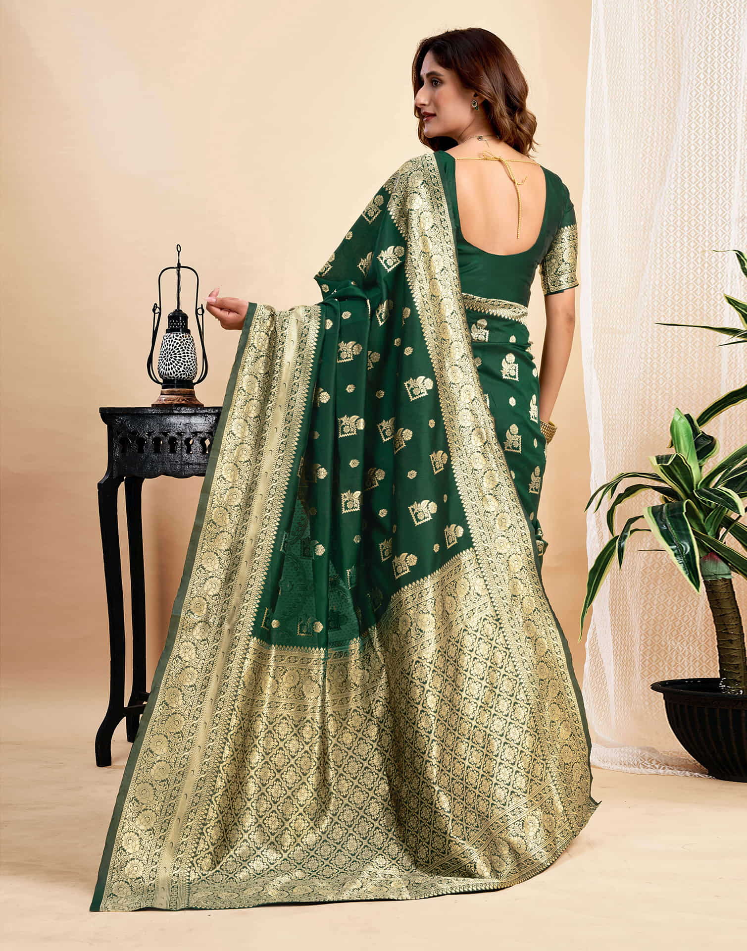 Green Silk  Woven Banarasi Saree