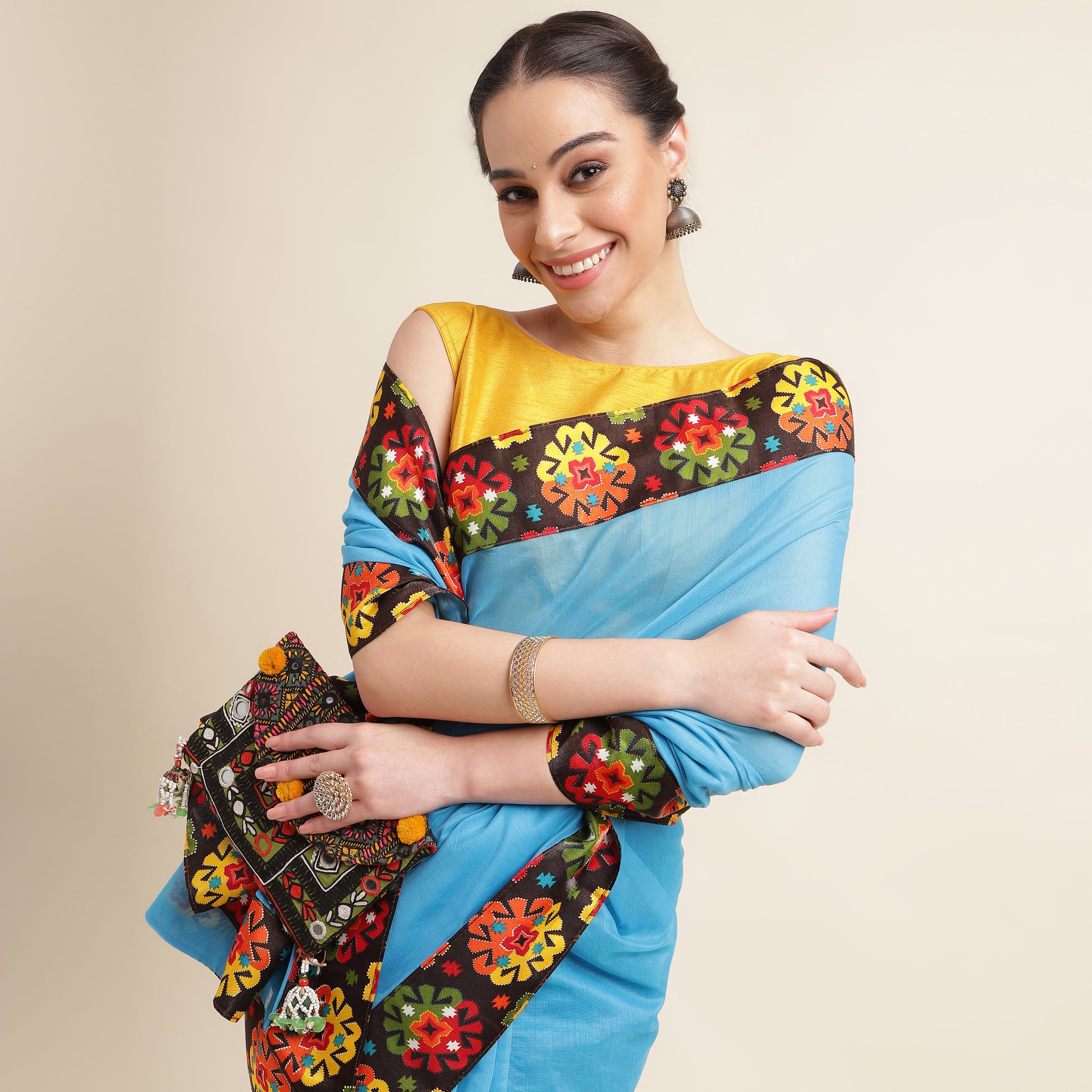 Chanderi Cotton Lace Border Saree