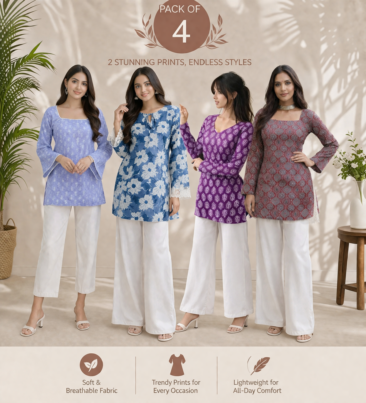 Kurti Combo - Pack of 4