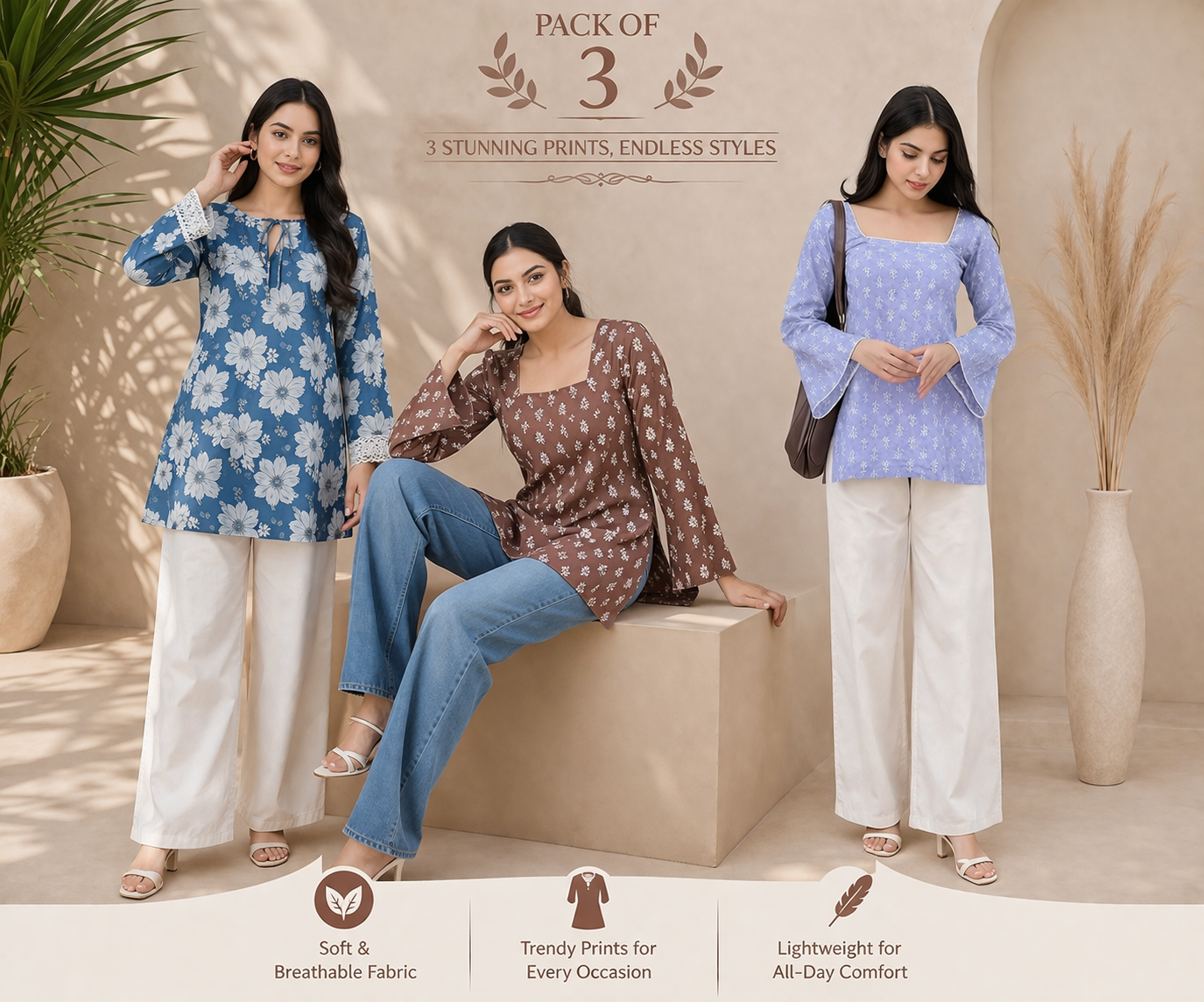 Kurti Combo - Pack of 3