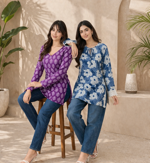 Cotton Kurti Combo - Pack of 2