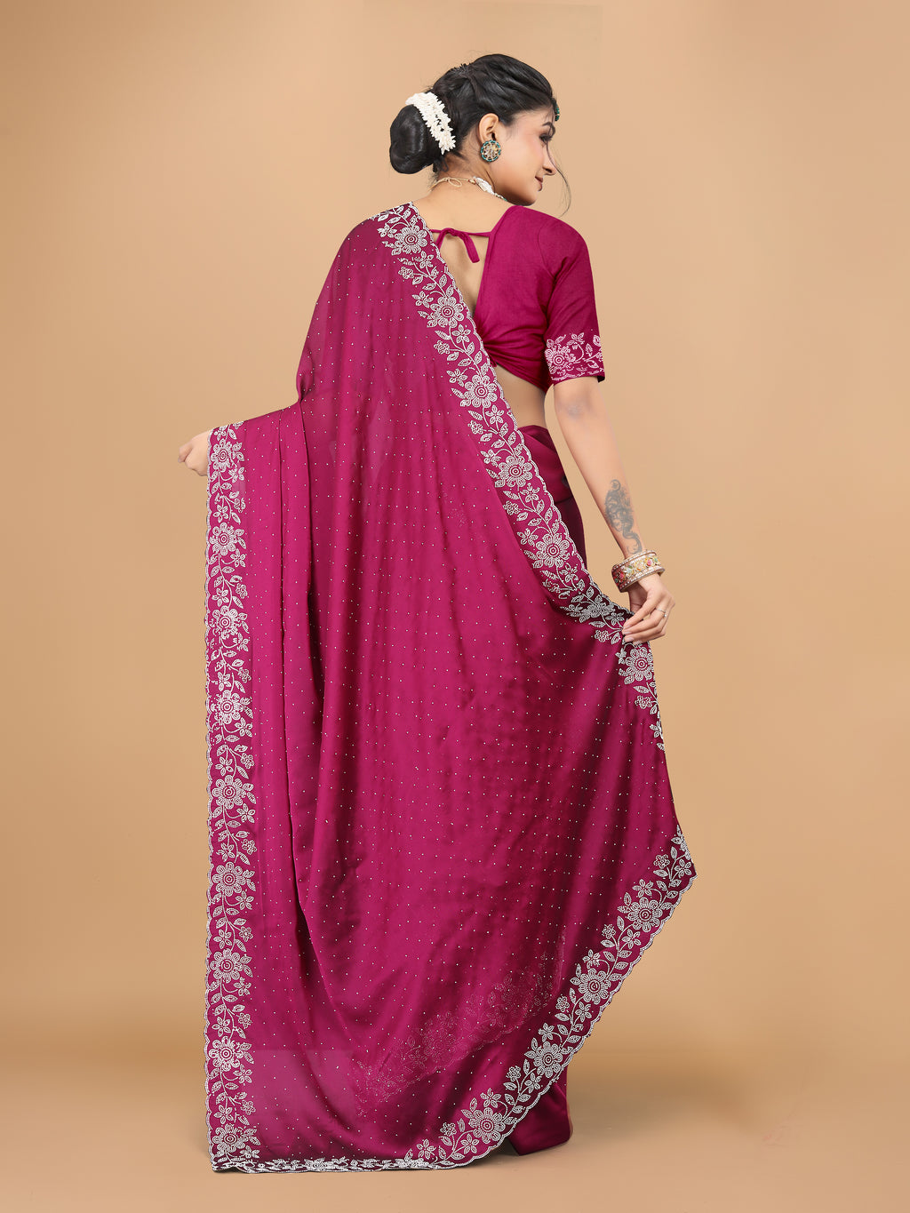 NEW LAUCHED RANGOLI SAREE WITH BEAUTIFUL WORK AND