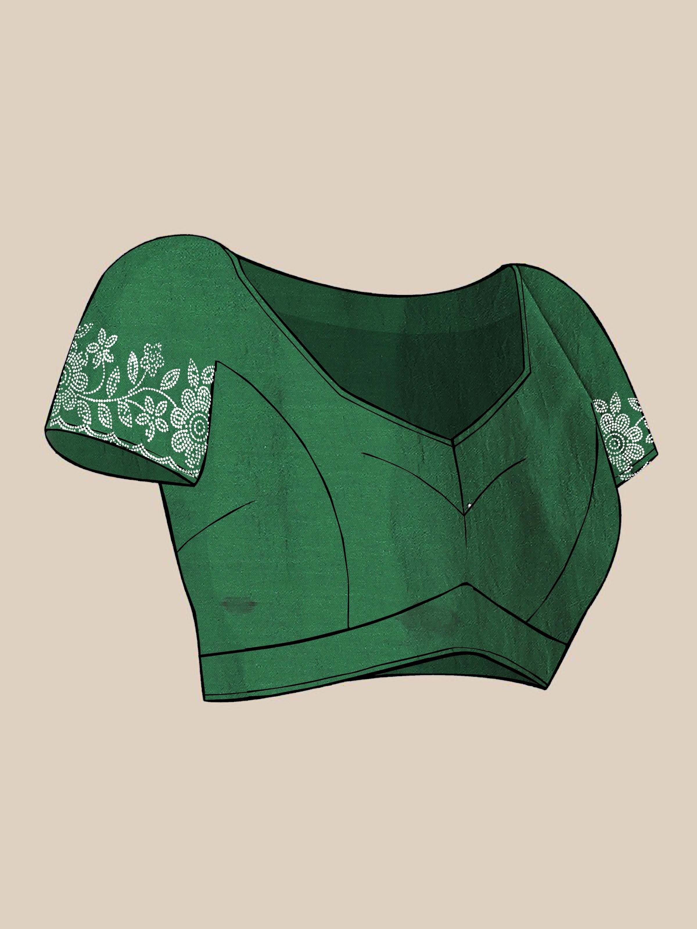 Bottle Green Trendy Georgette Diamond Work Party Wear Saree