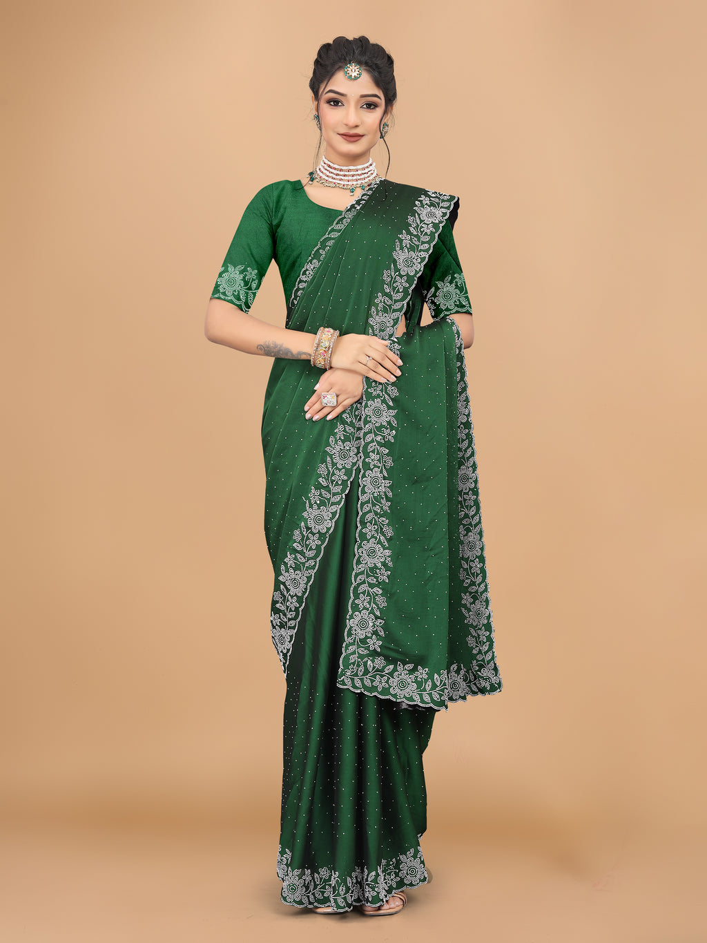 NEW LAUCHED RANGOLI SAREE WITH BEAUTIFUL WORK AND