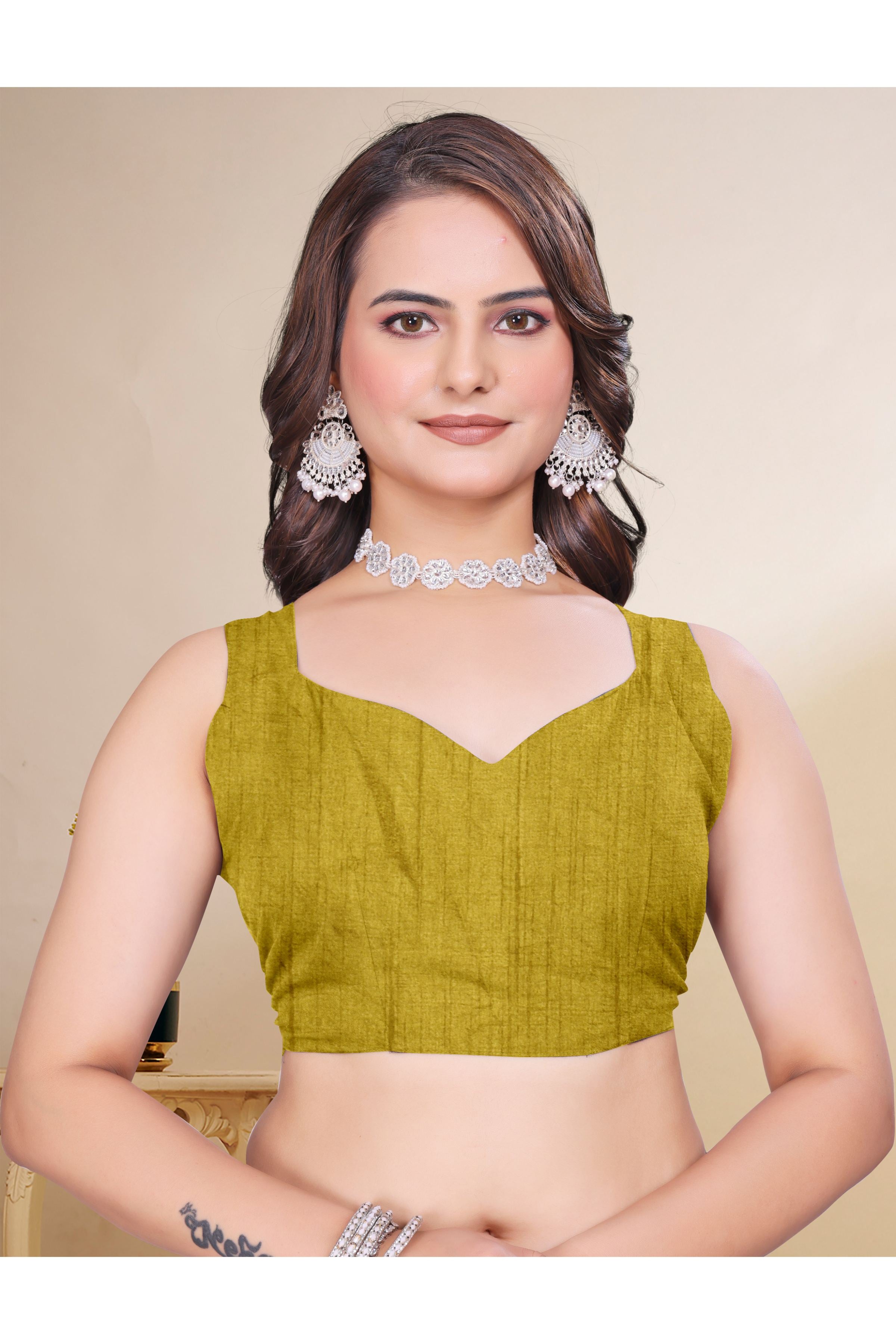 Mustard Diamond Work Georgette Designer Saree