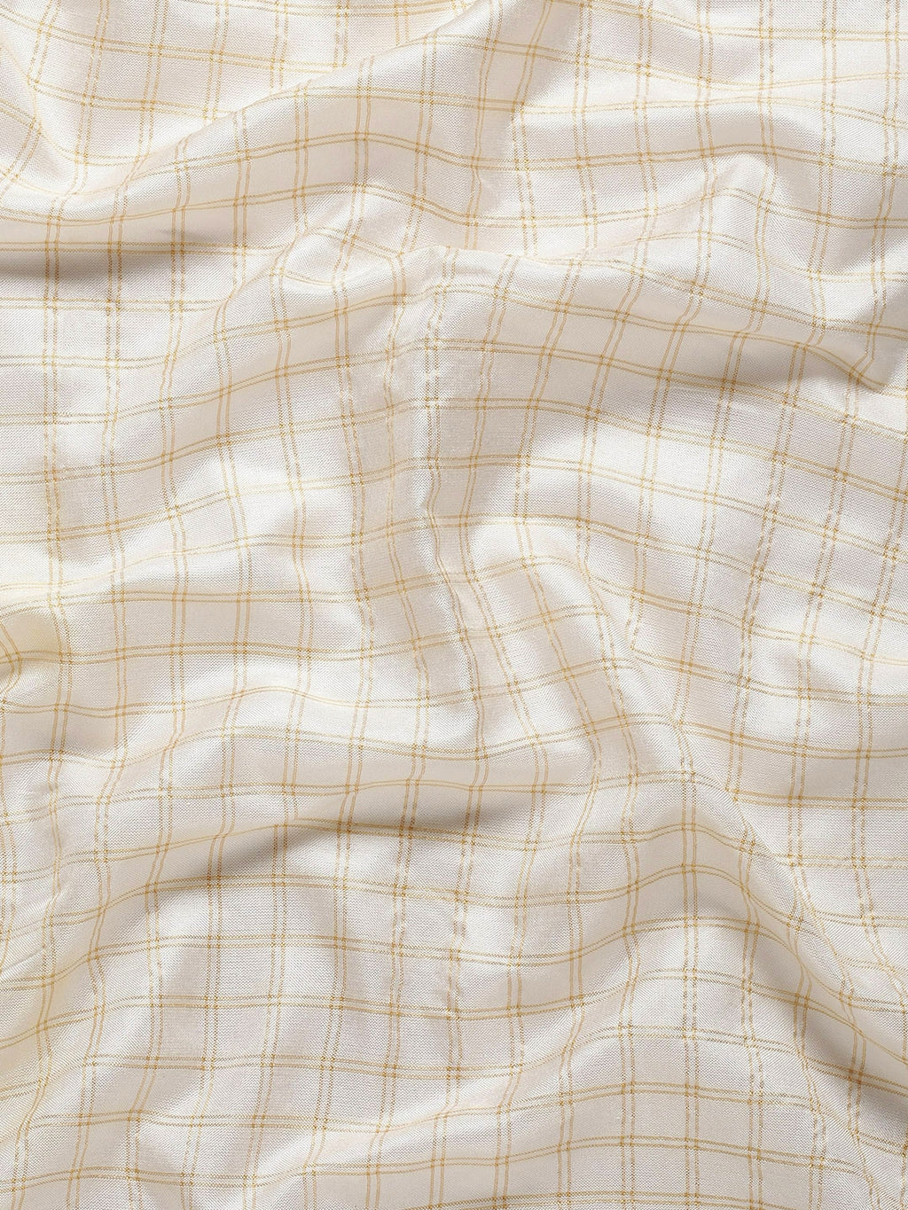Checkered, Embellished, Woven Bollywood Cotton Silk, Jacquard Saree  (White, Gold)