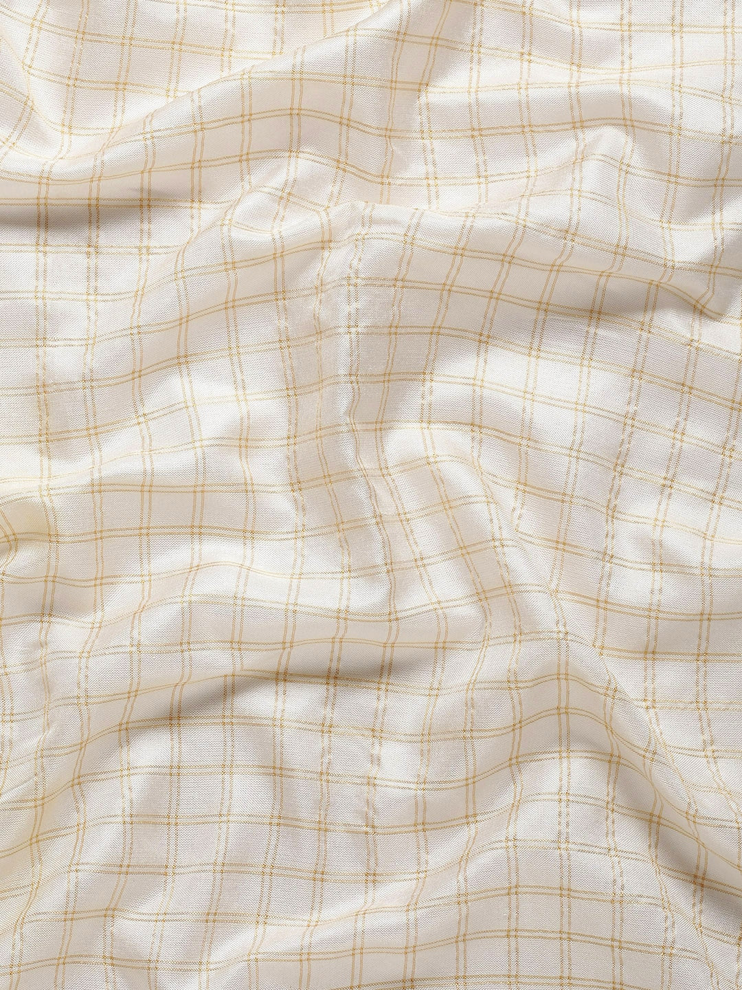 Checkered, Embellished, Woven Bollywood Cotton Silk, Jacquard Saree  (White, Gold)