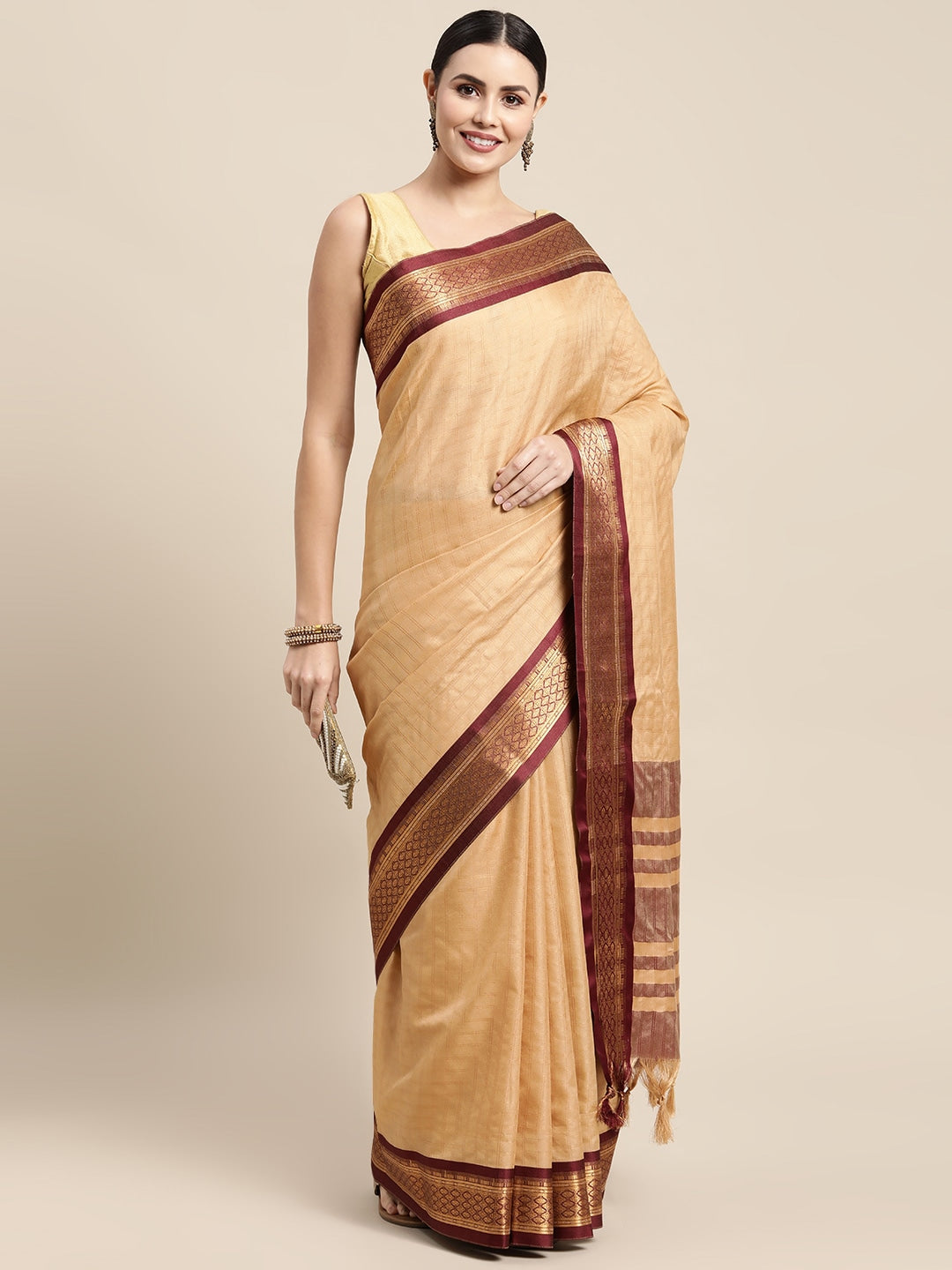 Zegoom Cotton Saree with Blouse Piece