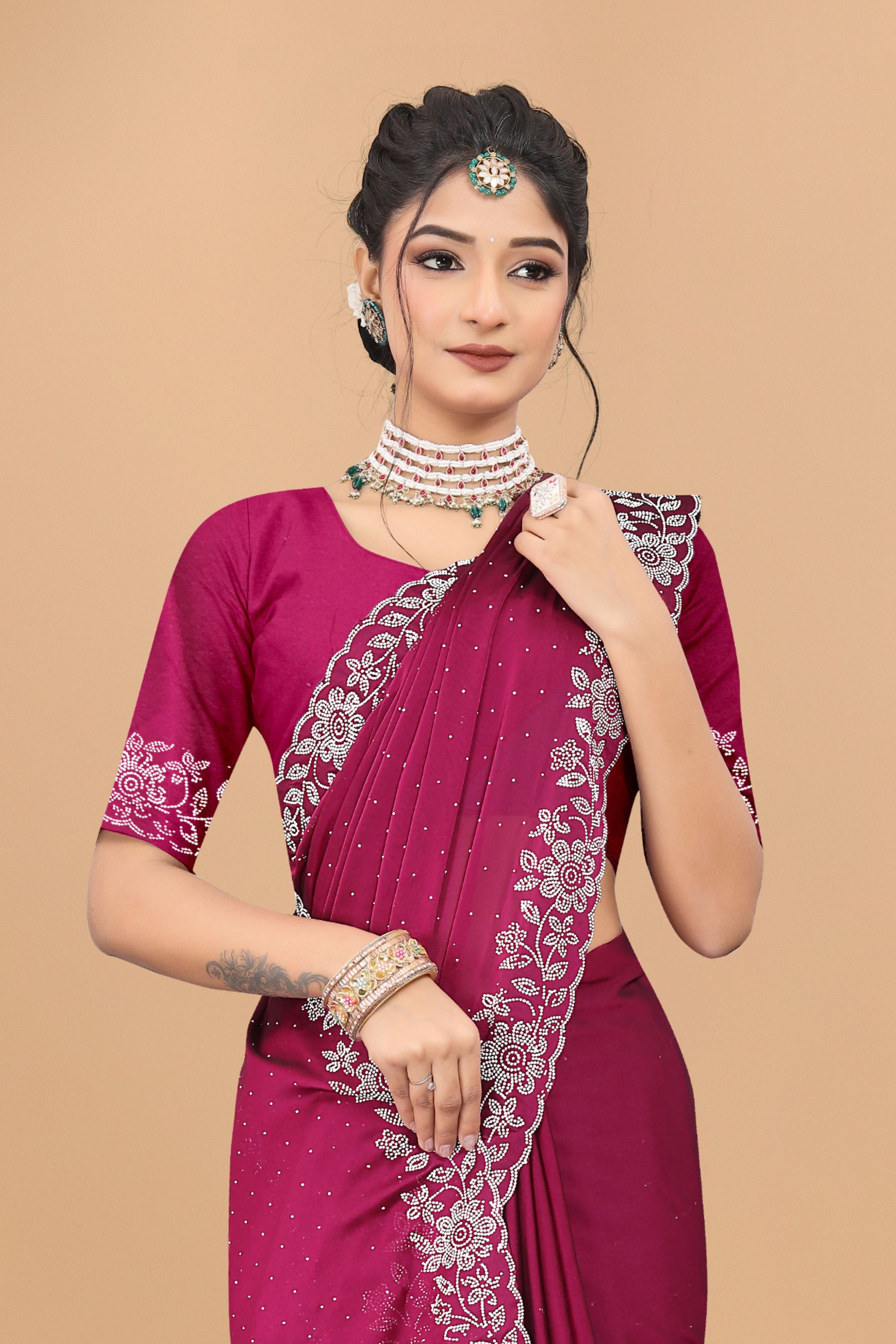 NEW LAUCHED RANGOLI SAREE WITH BEAUTIFUL WORK AND