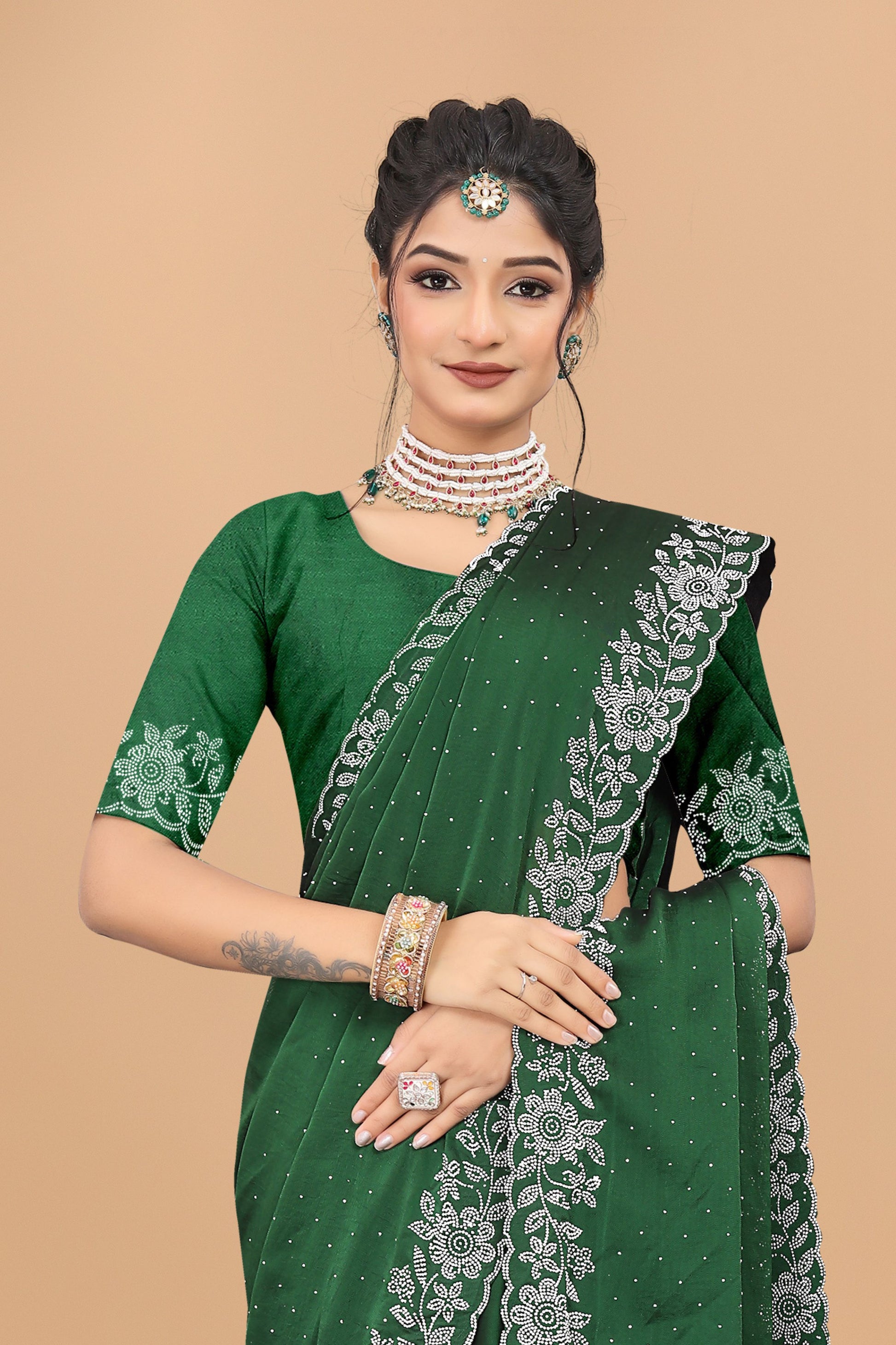 NEW LAUCHED RANGOLI SAREE WITH BEAUTIFUL WORK AND
