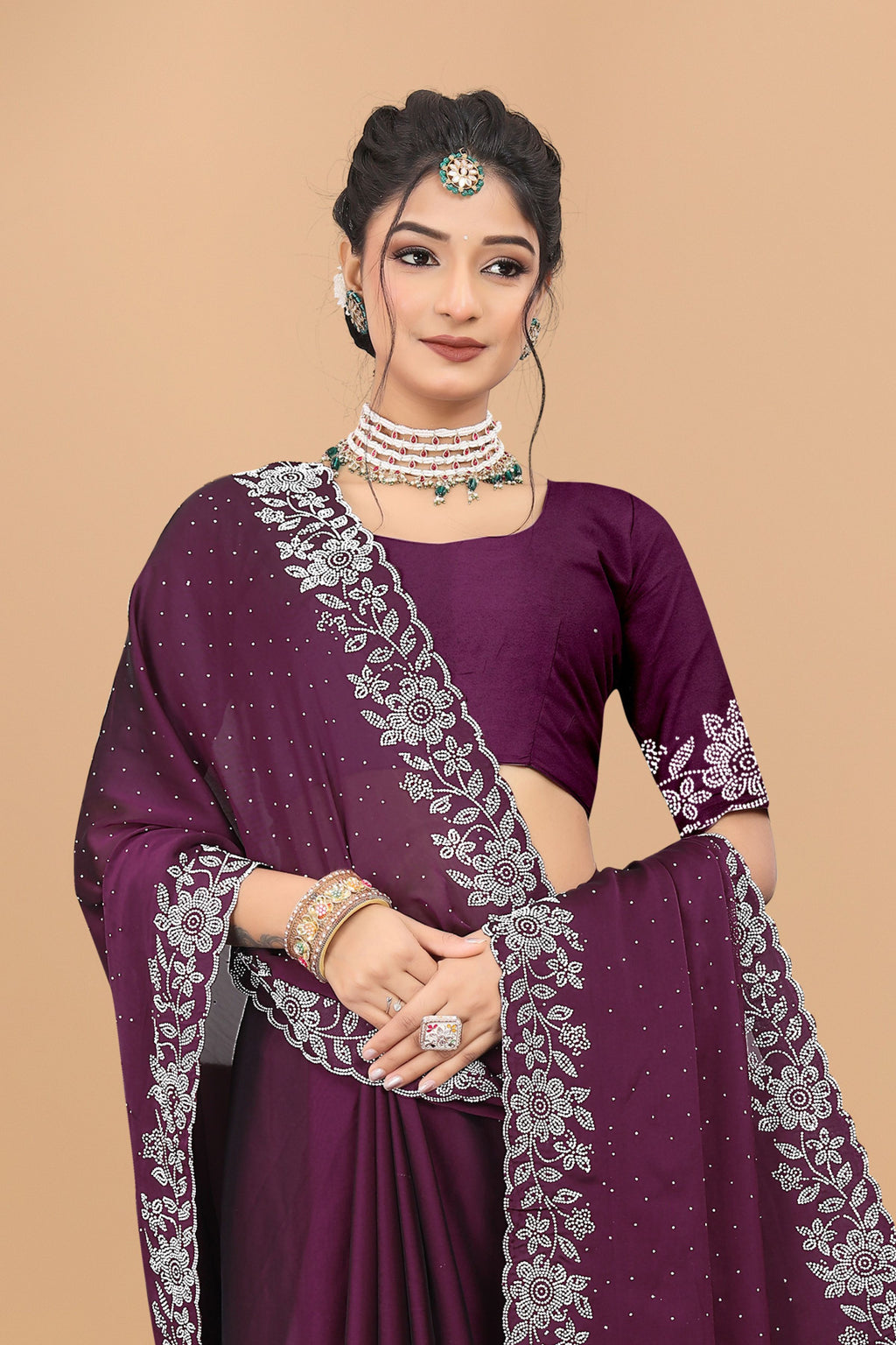 NEW LAUCHED RANGOLI SAREE WITH BEAUTIFUL WORK AND
