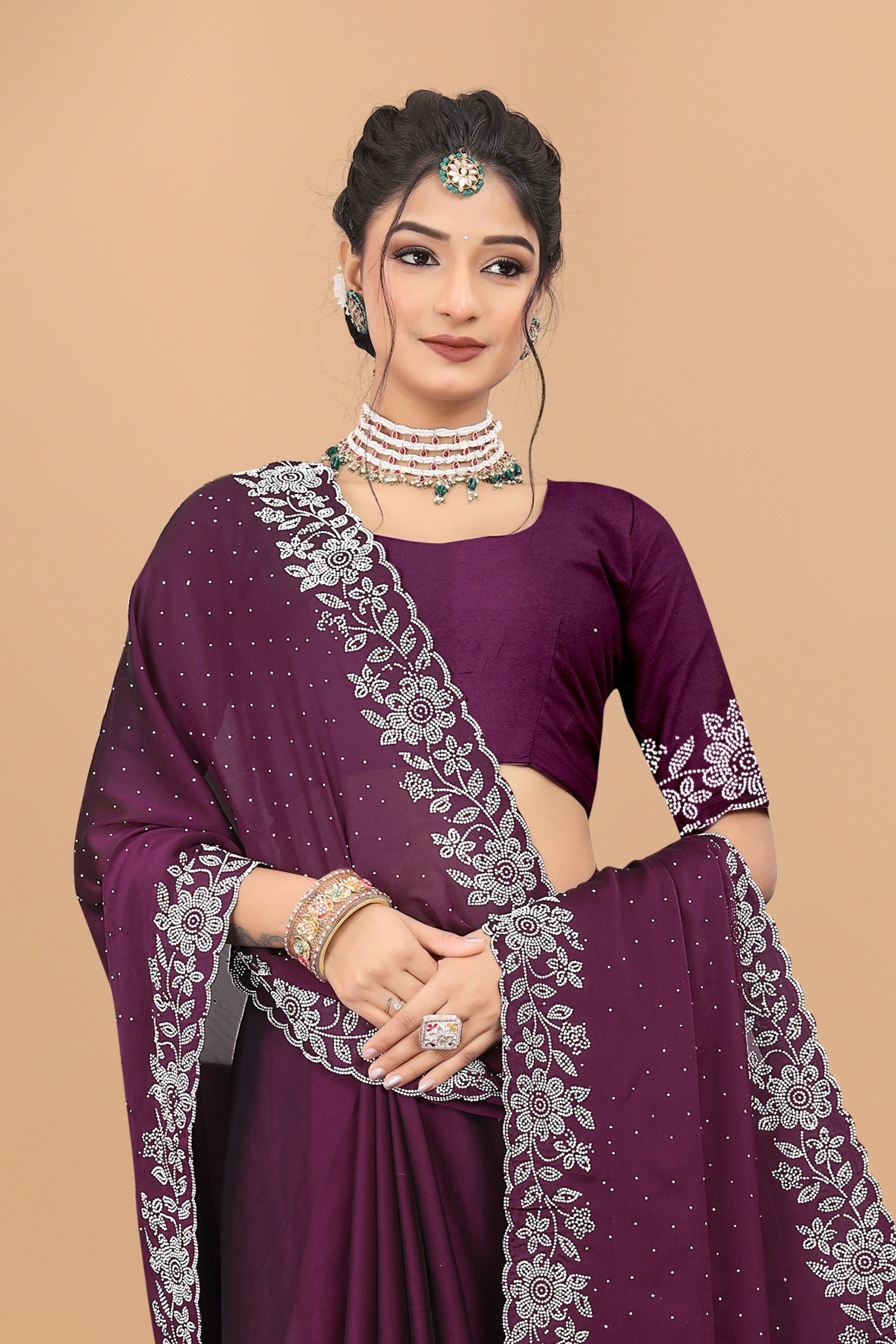 NEW LAUCHED RANGOLI SAREE WITH BEAUTIFUL WORK AND