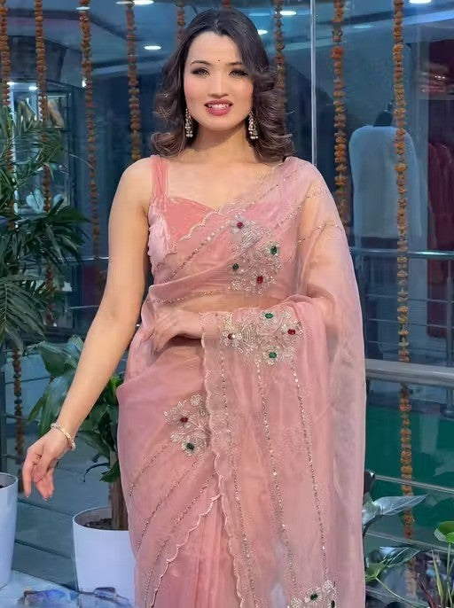 Royal Grace Embroidered Saree