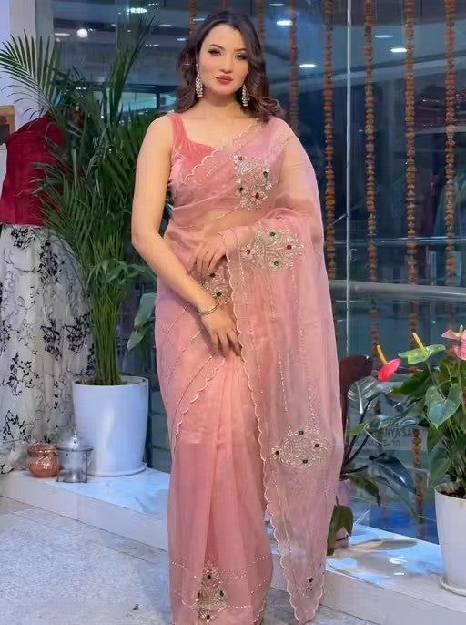 Royal Grace Embroidered Saree