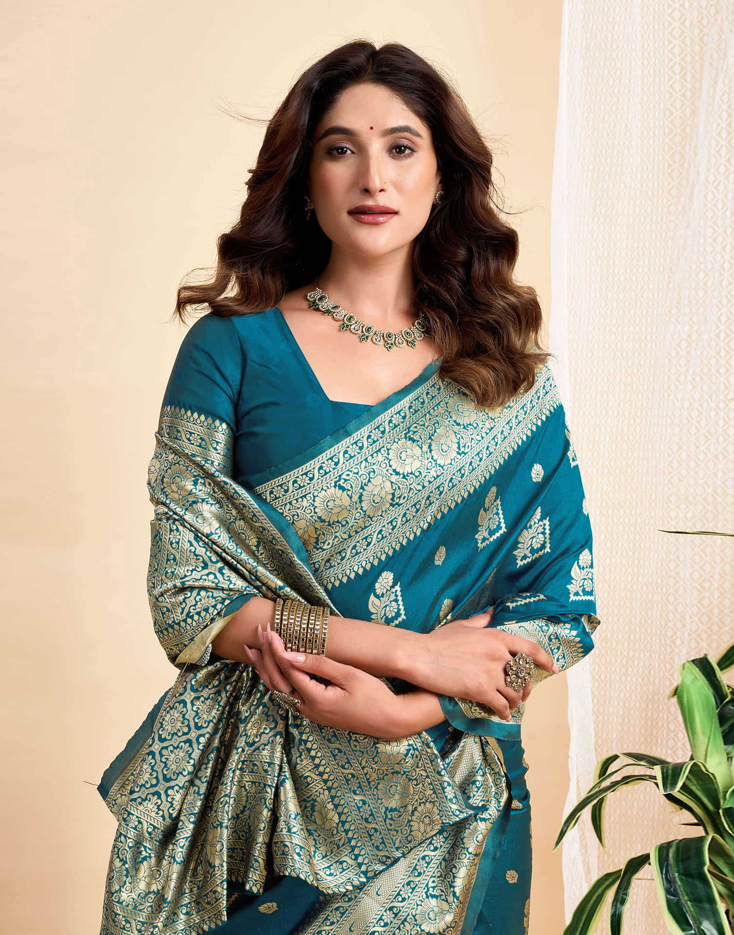 Rama Silk Woven Banarasi Saree